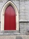 Red church door Royalty Free Stock Photo